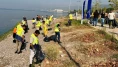 Körfez belediyesi sahilde 70 kilo atık topladı