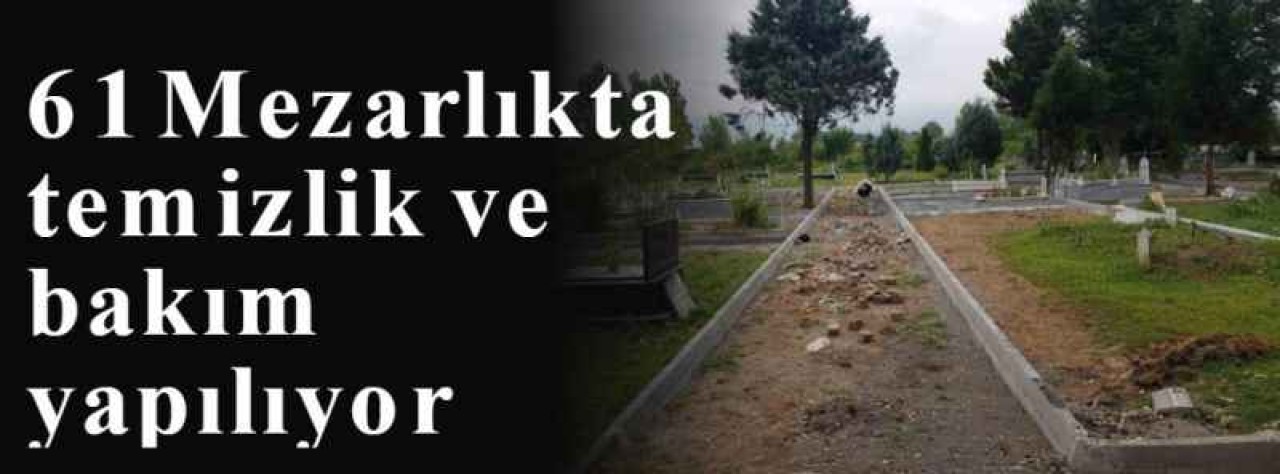61 Mezarlıkta temizlik ve bakım yapılıyor 3