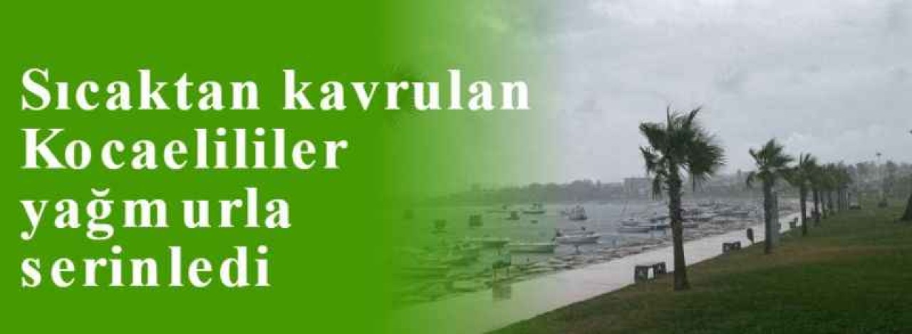 Sıcaktan kavrulan Kocaelililer yağmurla serinledi 8