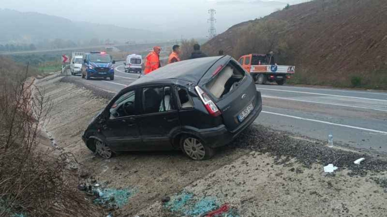 Kontrolden çıkan otomobil takla attı: 2 yaralı 4
