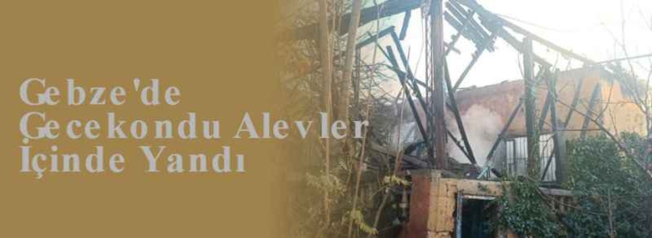 Gebze'de Gecekondu Alevler İçinde Yandı 5