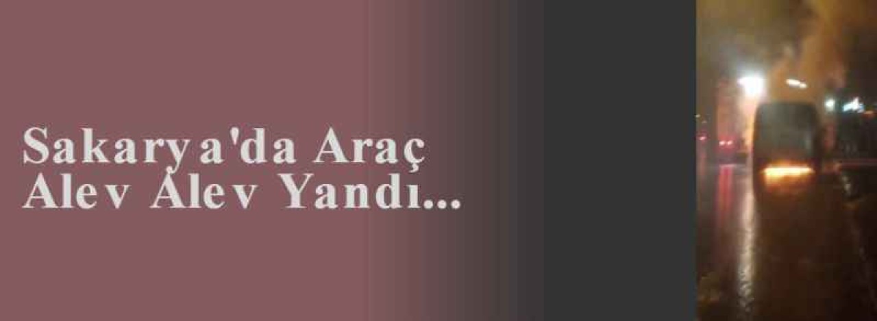 Hafif ticari araç alev alev yandı 5