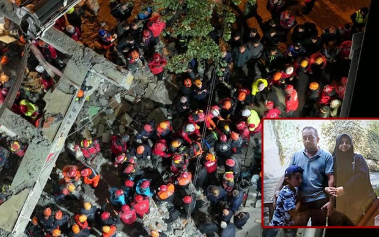 Gebze'de çöken binada cenazeler çıkarıldı