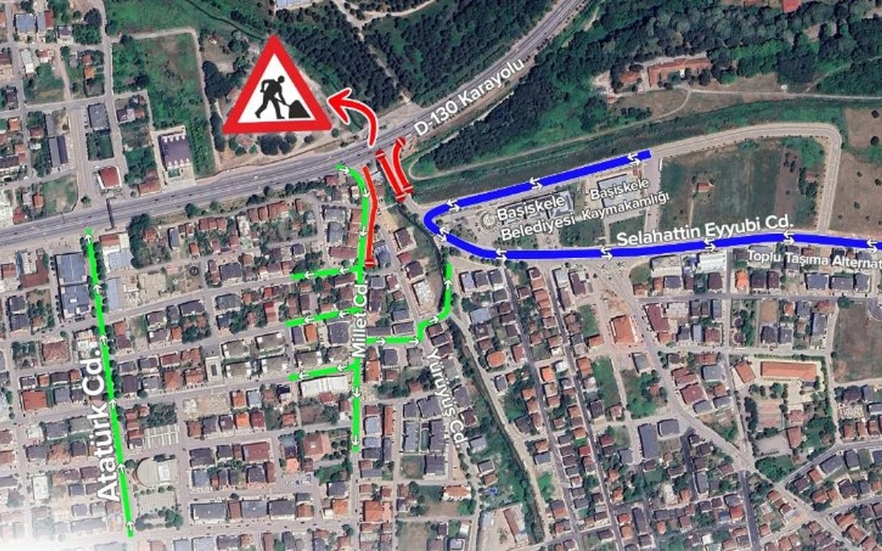 Kocaeli kavşak projesi trafiği kapattı