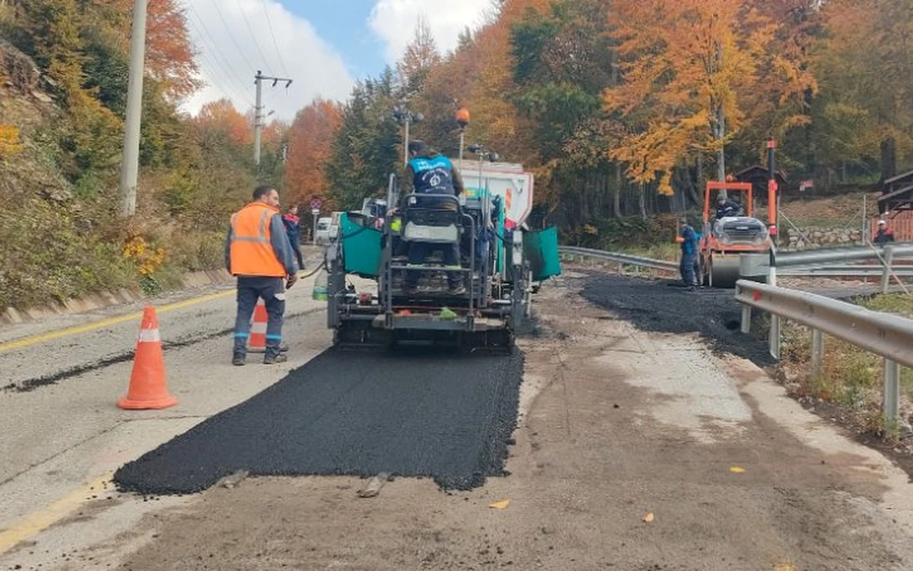Kartepe zirve yolunda bakım tamamlandı