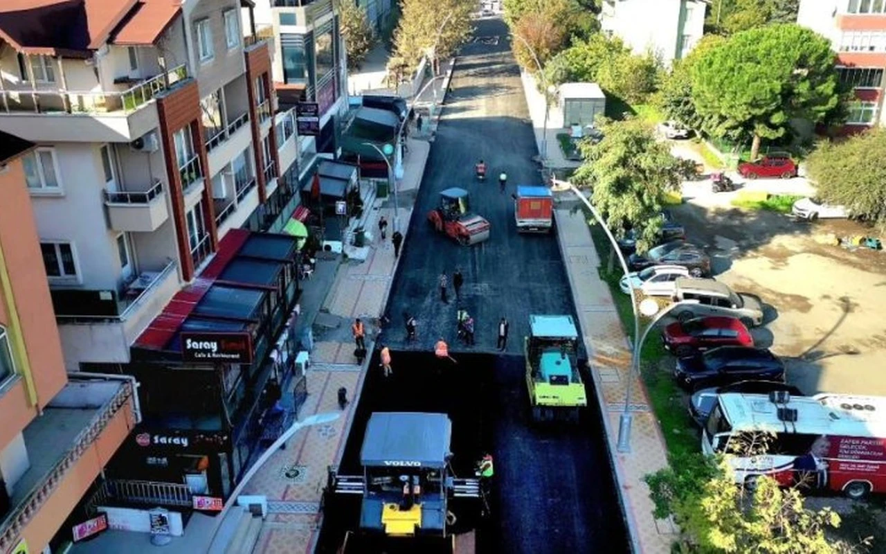 Körfez’de hafta sonu asfalt çalışmaları sürdü