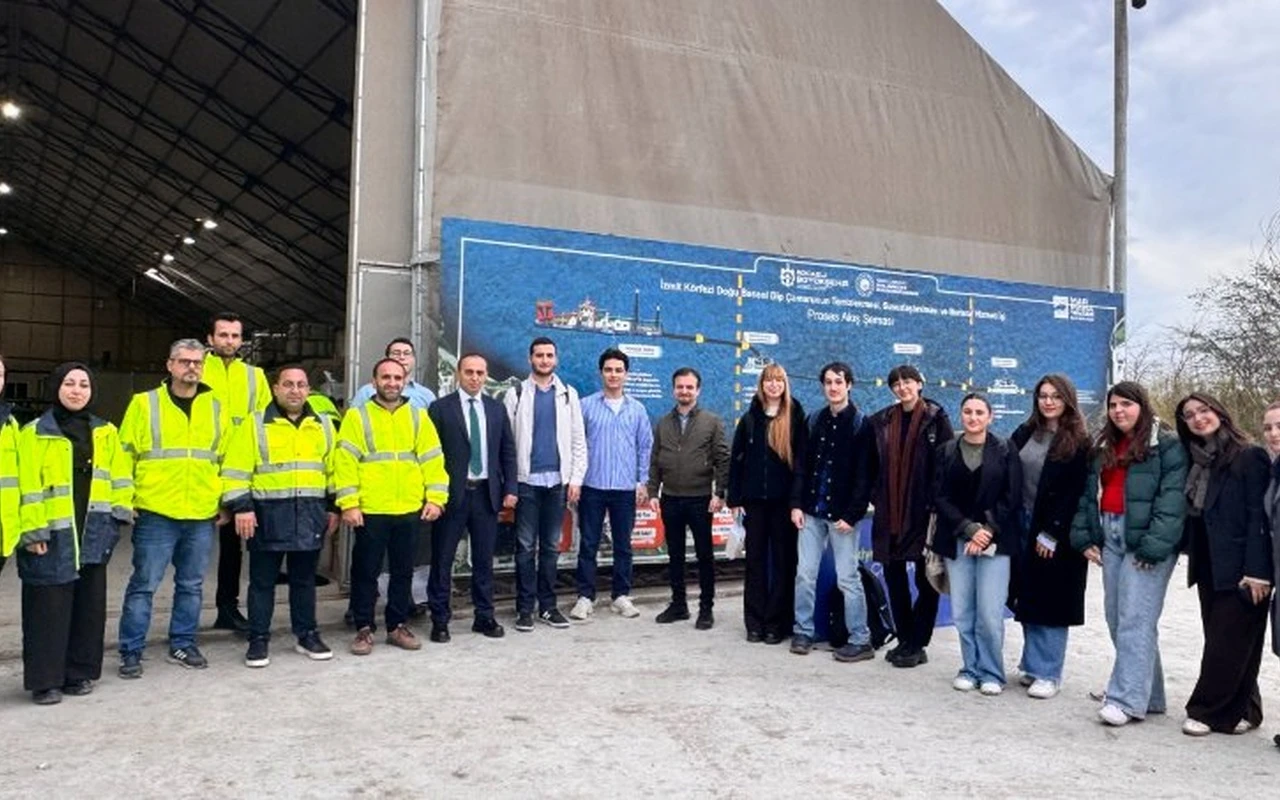 Kocaeli öğrenciler dip çamurunu inceledi