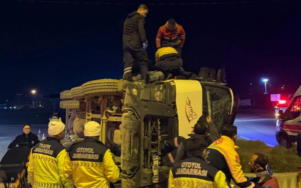 Kuzey Marmara Otoyolunda kaza trafiği durdurdu