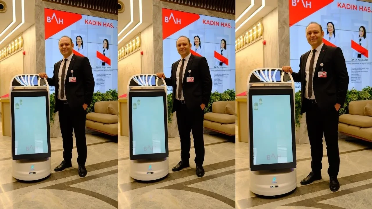 Kocaeli Darıca'da Büyük Anadolu Darıca Hastanesi'nde TOSBAH robot dönemi başladı: Hasta ve yakınlarına refakat ediyor