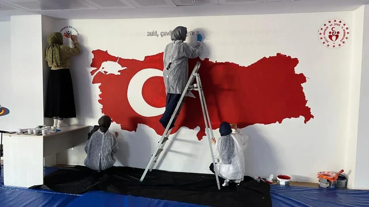 Düzce'deki güreş salonu sanat eserine dönüştü: İşte yeni hali