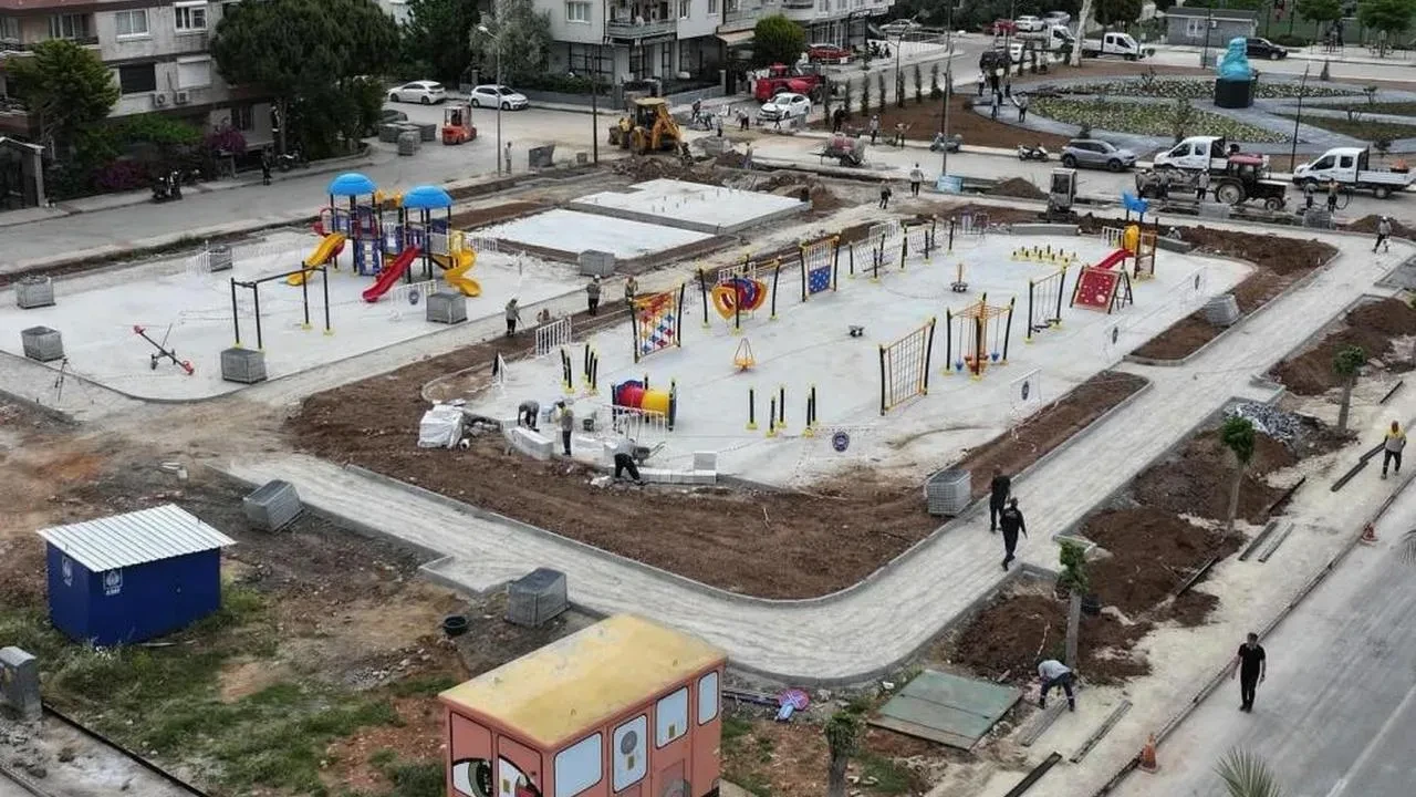 Didim Macera Parkı’nda çalışmalar sürüyor: Didim Belediyesi tarafından yapılan macera parkı kısa zamanda tamamlanacak