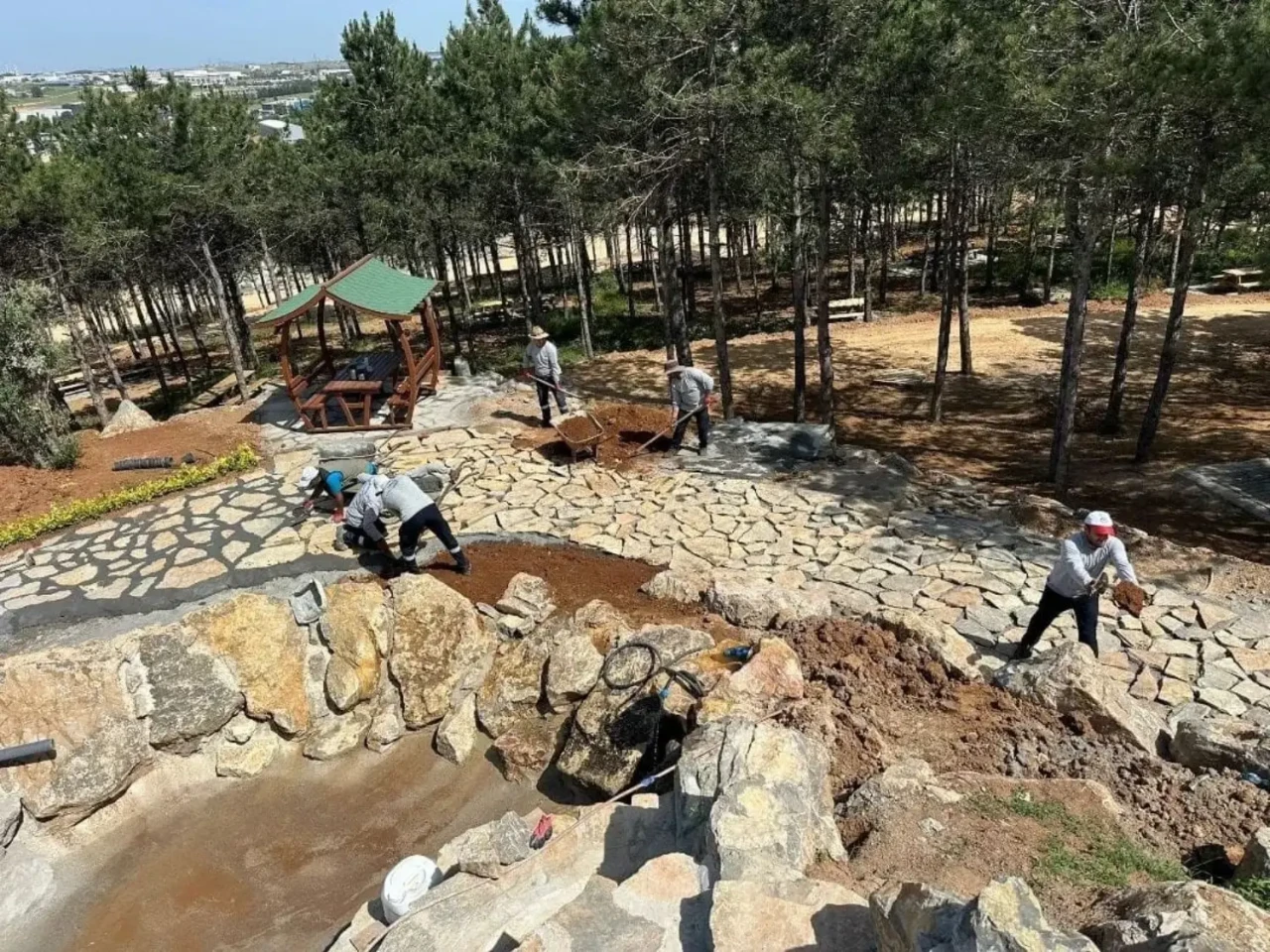 Gebze Damga Tepe Mesire Alanı inşaatı sürüyor