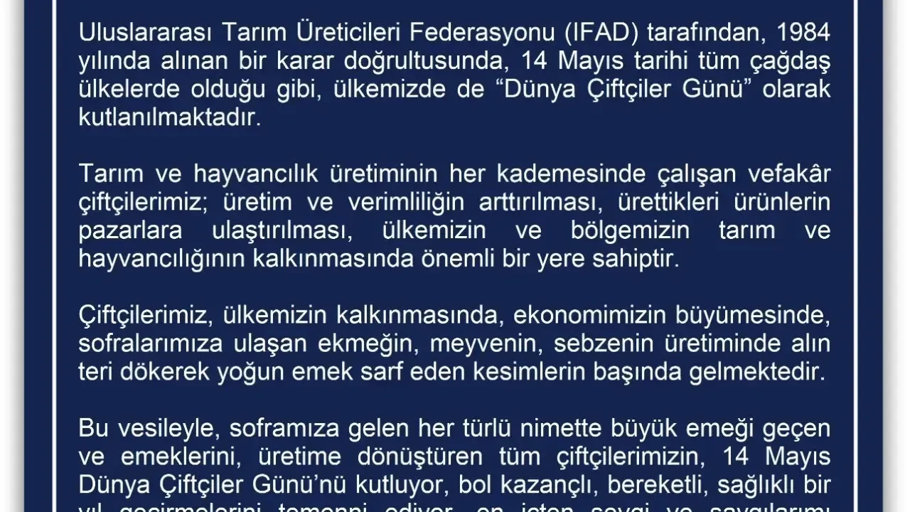 Dünya çiftçiler günü: Çiftçilerin ekonomideki hayati rolü vurgulandı