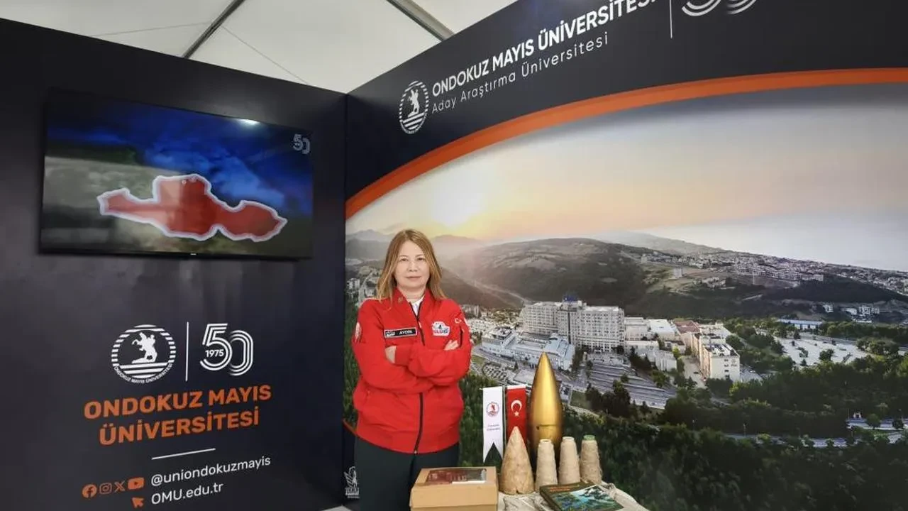 OMÜ Rektörü Aydın, TEKNOFEST Kıbrıs'ta gençlerle buluştu: Bilimsel merak için destek sözü