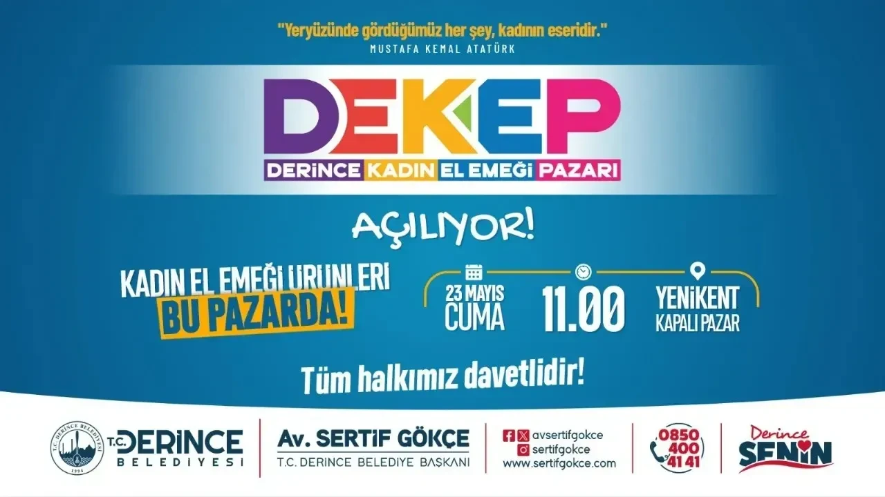 Derince Kadın El Emeği Pazarı, kadınların yeteneklerini sergileyecek! 23 Mayıs'ta açılıyor