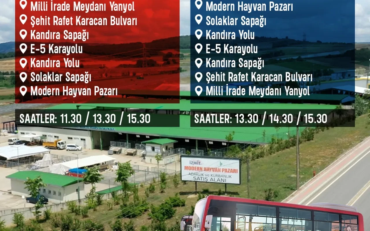 İzmit Belediyesinden Kurban Pazarı’na ücretsiz ulaşım desteği başlıyor!