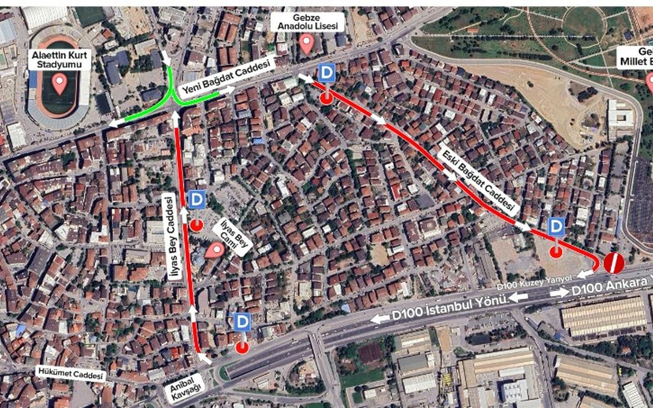 Gebze’de trafik dolaşımı değişiyor