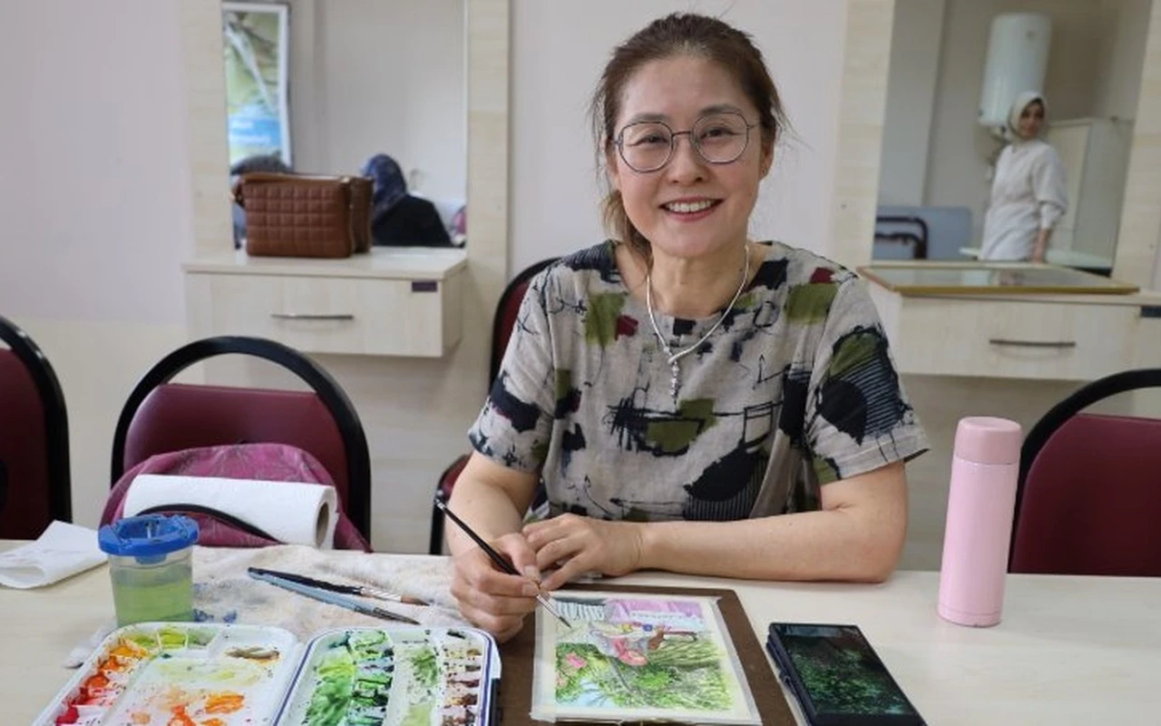 Sunghee Park KOMEK resim kursuyla hayat değiştirdi