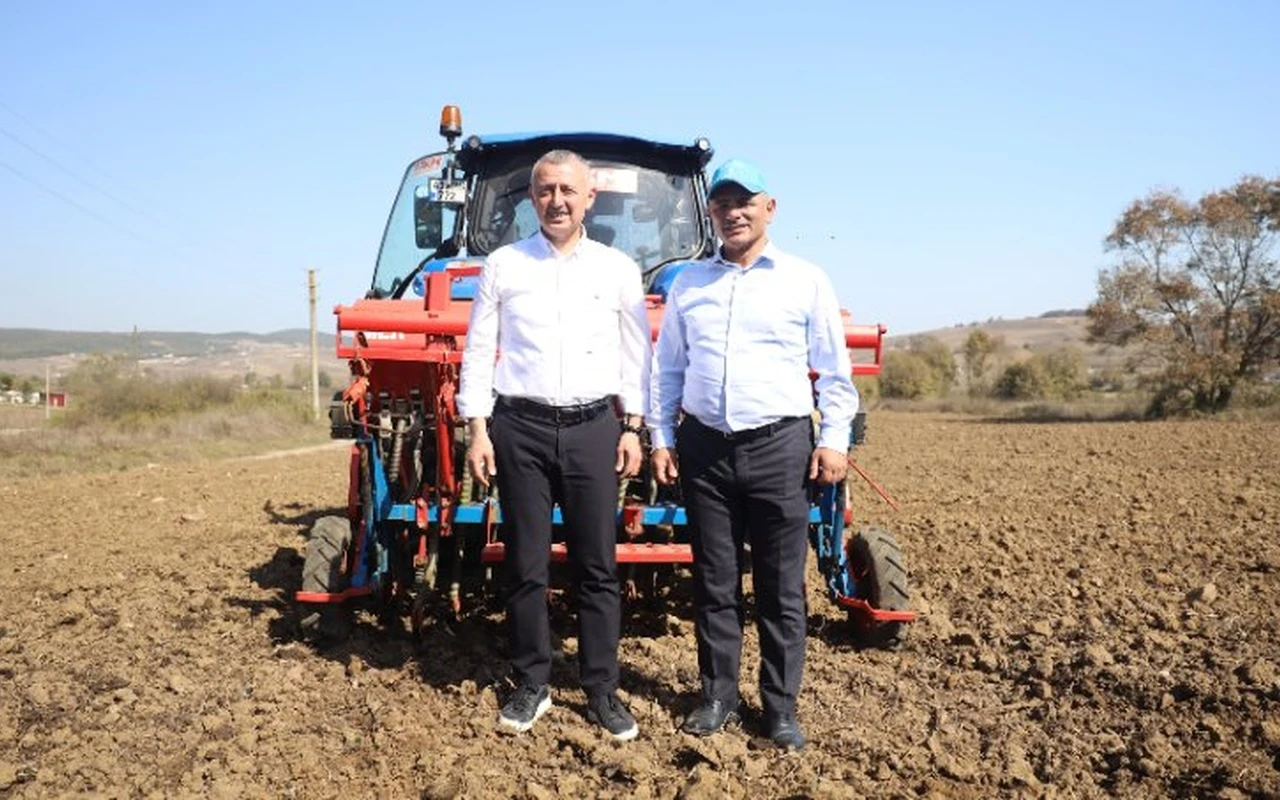 Körfez Belediyesi 5 ton buğday hasat etti