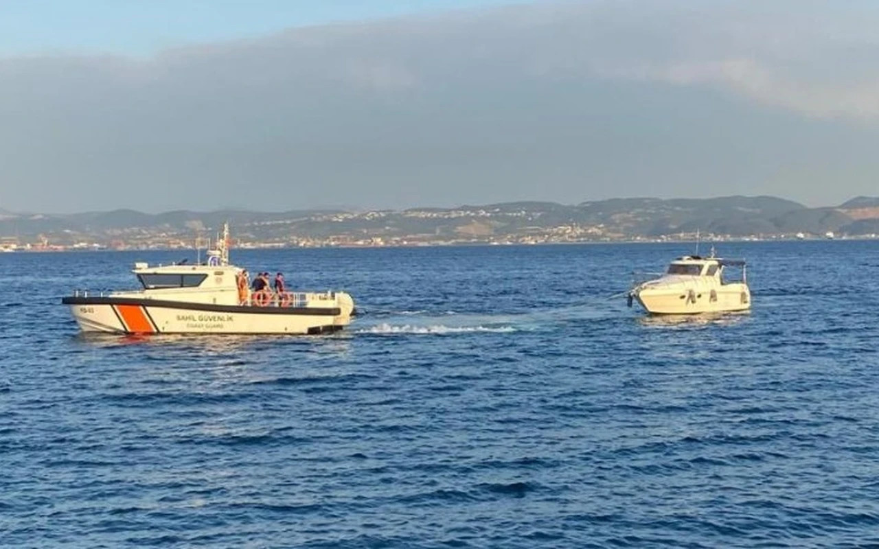 Tekne arızasında üç kişi kurtarıldı