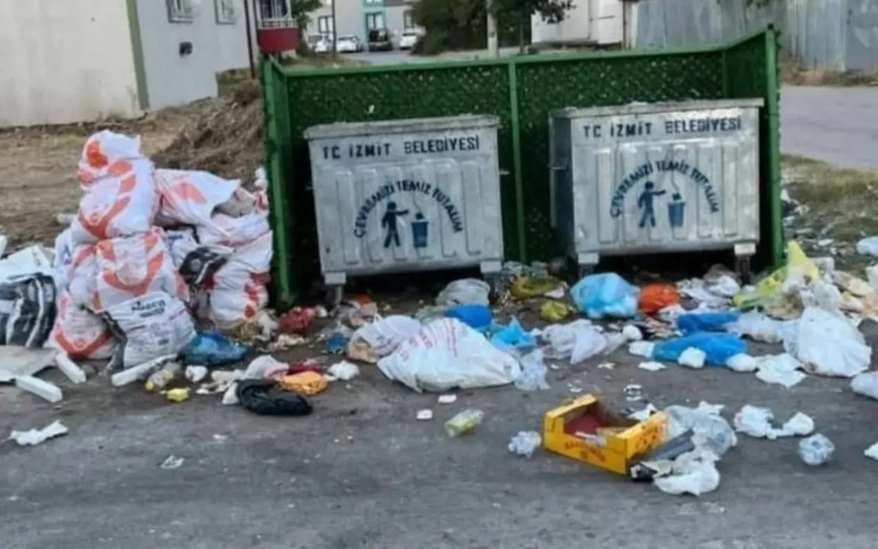 İzmit Belediyesi çöp konteynerlerine bilinçli saldırı var