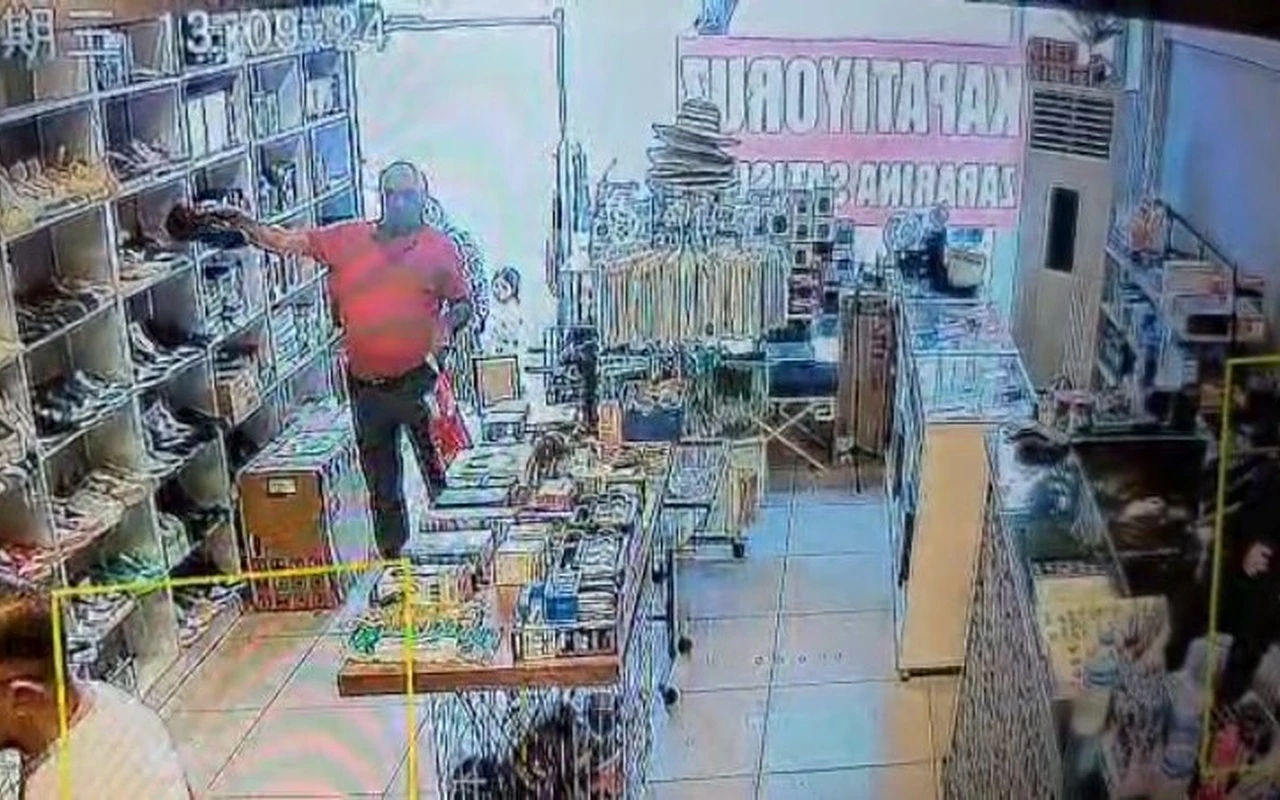 Mağazadan ayakkabı çalan şahıs yakalandı