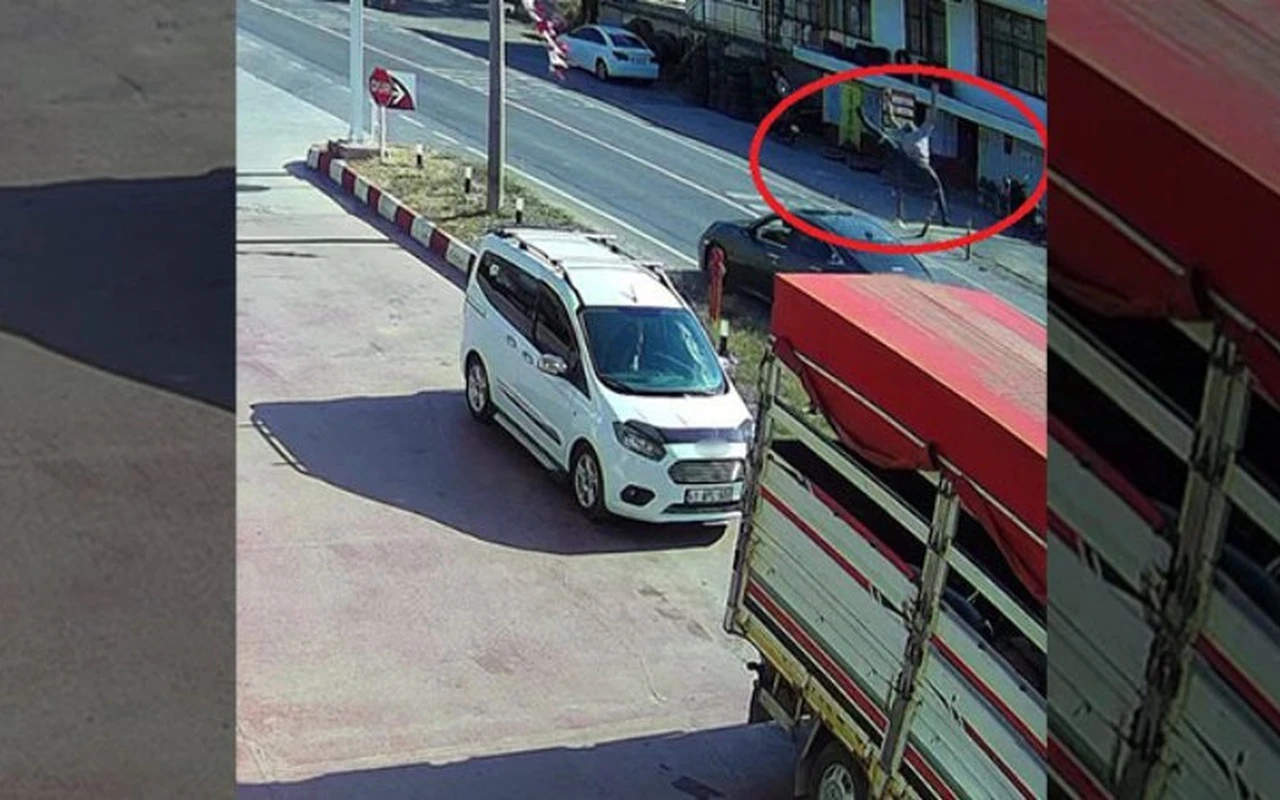 Alkollü sürücü yayaya çarptı kurtuldu