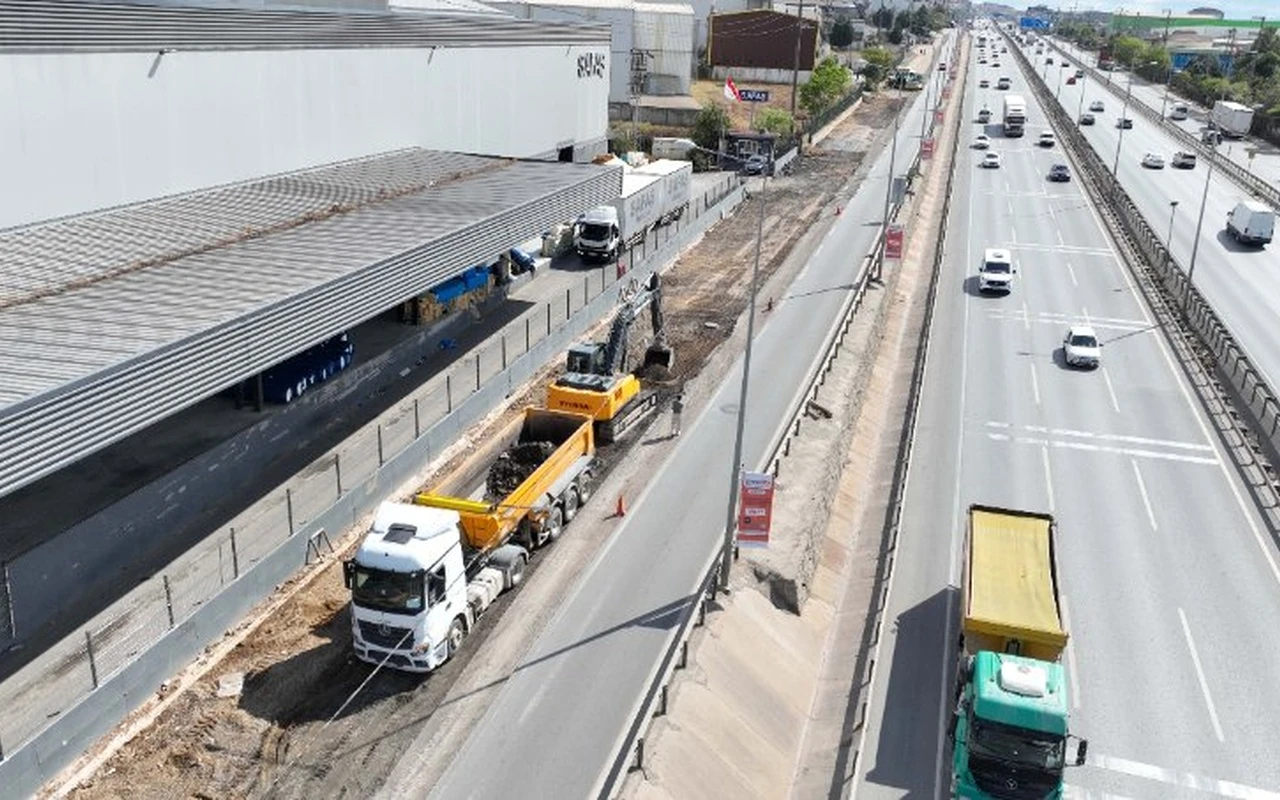 Gebze trafiği üstyapı çalışmaları başladı