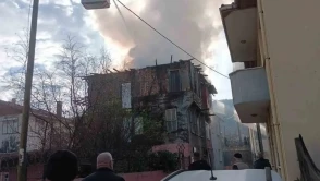 Kocaeli'de elektrikli soba yangını evi küle çevirdi