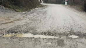 Gölcük Lütfiye Köyünde yollar yağışlarla bozuldu