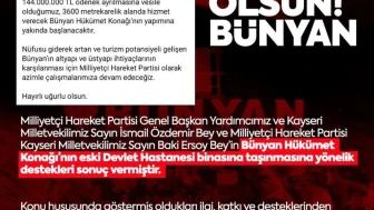 MHP'li Özdemir'den Bünyan'a müjde: 144 milyon TL'lik hükümet konağı inşaatına başlanıyor