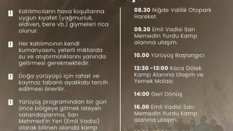 Niğde'de Gençlik Haftası coşkusu başlıyor: Doğa yürüyüşüyle Parmakkaya'nın eşsiz manzarasını keşfedin