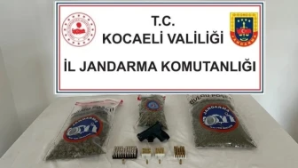 Kocaeli Jandarması'nın şahsa yönelik operasyonu: 1,5 kilogram uyuşturucu ve silah ele geçirildi