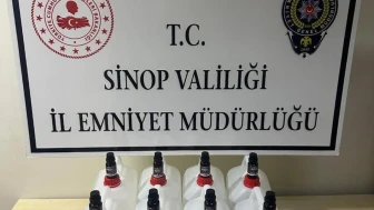 Sinop'ta kaçak etil alkol operasyonu: 40 litre etil alkol ele geçirildi