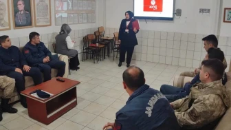 Demirözü Jandarma Komutanlığı'na kadına yönelik şiddetle mücadele eğitimi verildi