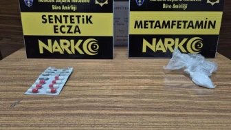 Uyuşturucu operasyonu: Alaşehir'de metamfetamin ve ecza hapı ele geçirildi