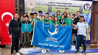 Aliağalı yüzücüler Rize'den madalya İle döndü: 16 sporcu madalya kazandı