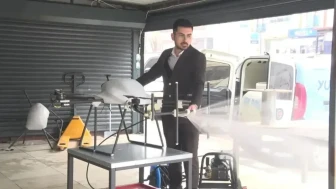 Kocaeli'den devrim niteliğinde buluş: Genç çift üç işlevli yerli dronu tanıttı