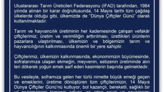 Dünya çiftçiler günü: Çiftçilerin ekonomideki hayati rolü vurgulandı