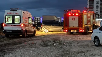 Edirne'de 9 katlı binanın balkonunda yangın paniği