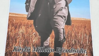 Dev bayrakla Atatürk'ü anma: 500 metreden görünüyor!