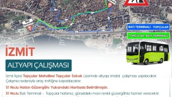 Altyapı çalışmaları nedeniyle 51 ve 53 numaralı otobüs hatlarında güzergah değişikliği! Ulaşımda dikkat edilmesi gerekenler