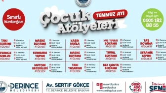 Derince Belediyesi çocuklar için yaz atölyeleri başladı