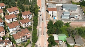 Alikahya Stadyum Tramvay Hattı çalışmaları sürüyor