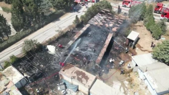 Yediemin otoparkında depo yangını söndürüldü