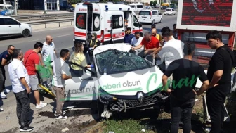 Körfez’de trafik kazasında sürücü kurtarıldı