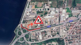 Başiskele kavşağında trafik geçici olarak kapatıldı