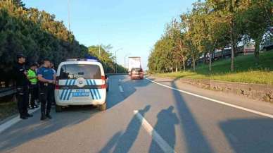 E-5’te çekicinin çarptığı yayanın iki bacağı da kırıldı