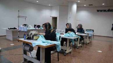 100 takım eşofman dikerek Gazze’ye Gönderildi