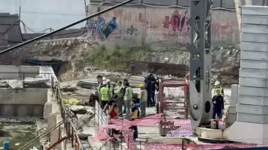 Kocaeli’de Darıca -Gebze Arası Hatta Hizmet Veren Metro Şantiyesinde Yangın